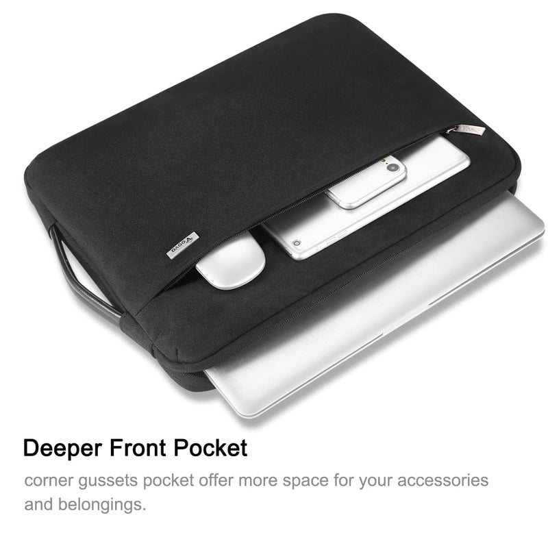 Voova 13 Inch Laptop Sleeve Case Compatible With Macbook Air/Macbook Pro 13 M2/M1,13.5 Surface Laptop 5/4,Xps 13 Chromebook,Ipad Pro 12.9,360Protective Computer Carry Bag Cover With Organizer Pocket - Image 2